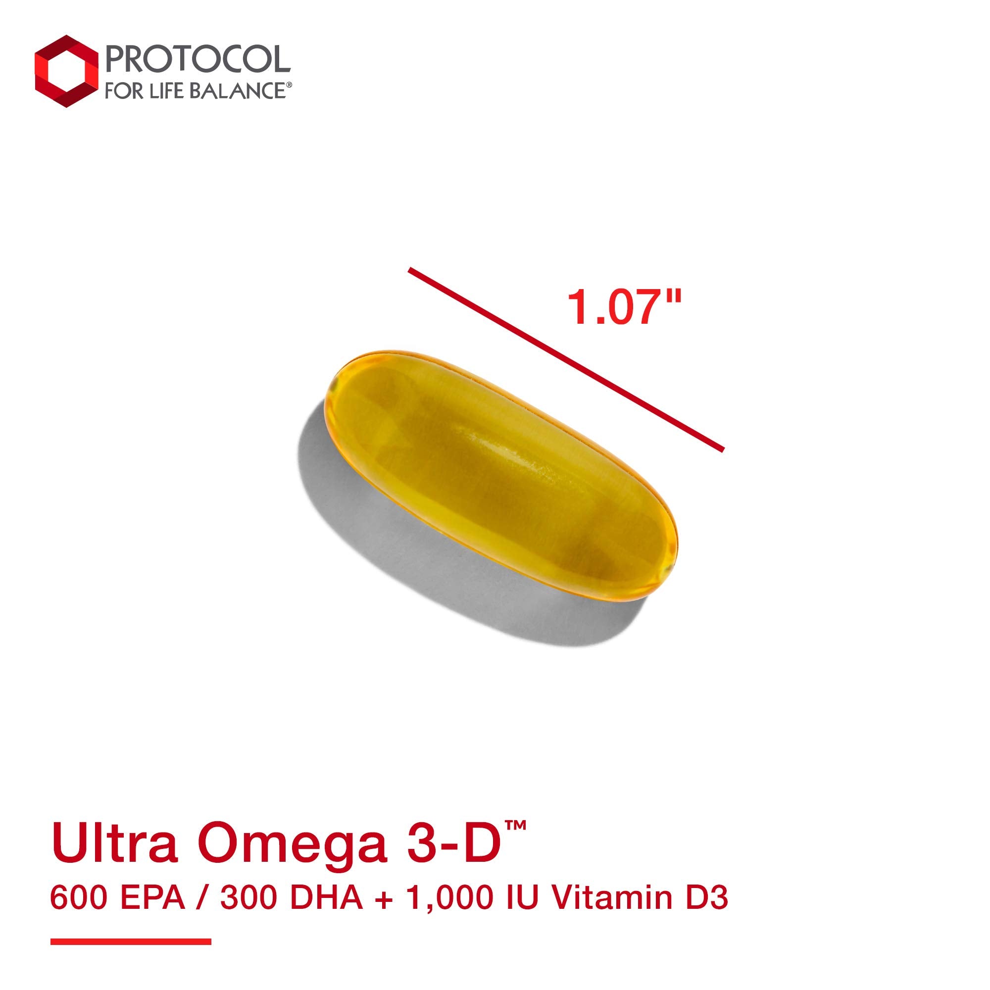 Gélules PROTOCOL FOR LIFE BALANCE Ultra Omega 3-D dans la main, usage quotidien