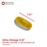 Gélules PROTOCOL FOR LIFE BALANCE Ultra Omega 3-D dans la main, usage quotidien