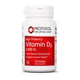 PROTOCOL FOR LIFE BALANCE Vitamine D3 5000UI en bouteille, soutien quotidien des os