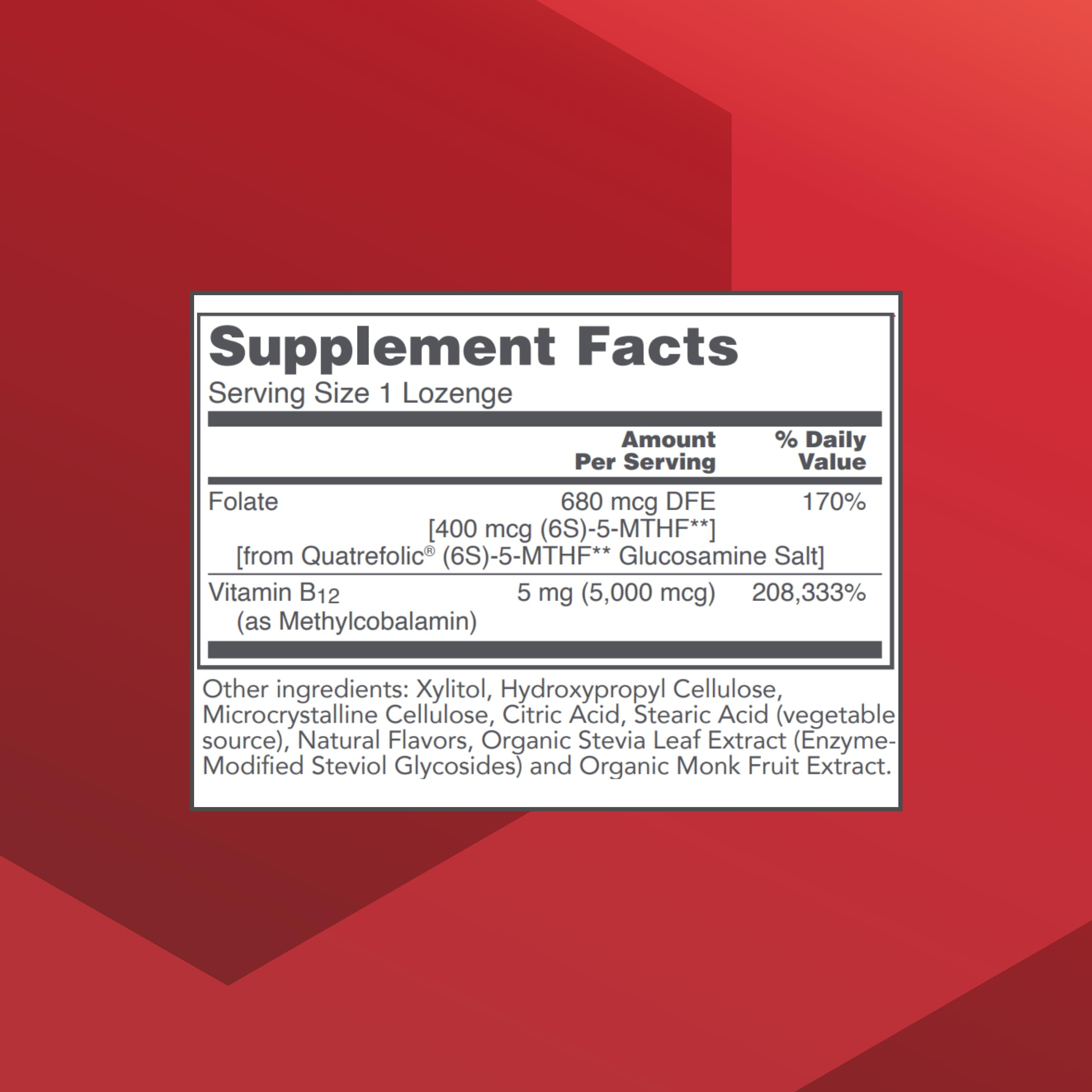 PROTOCOL Methyl B12 pastilles, dose quotidienne pour métabolisme sain de l'homocystéine