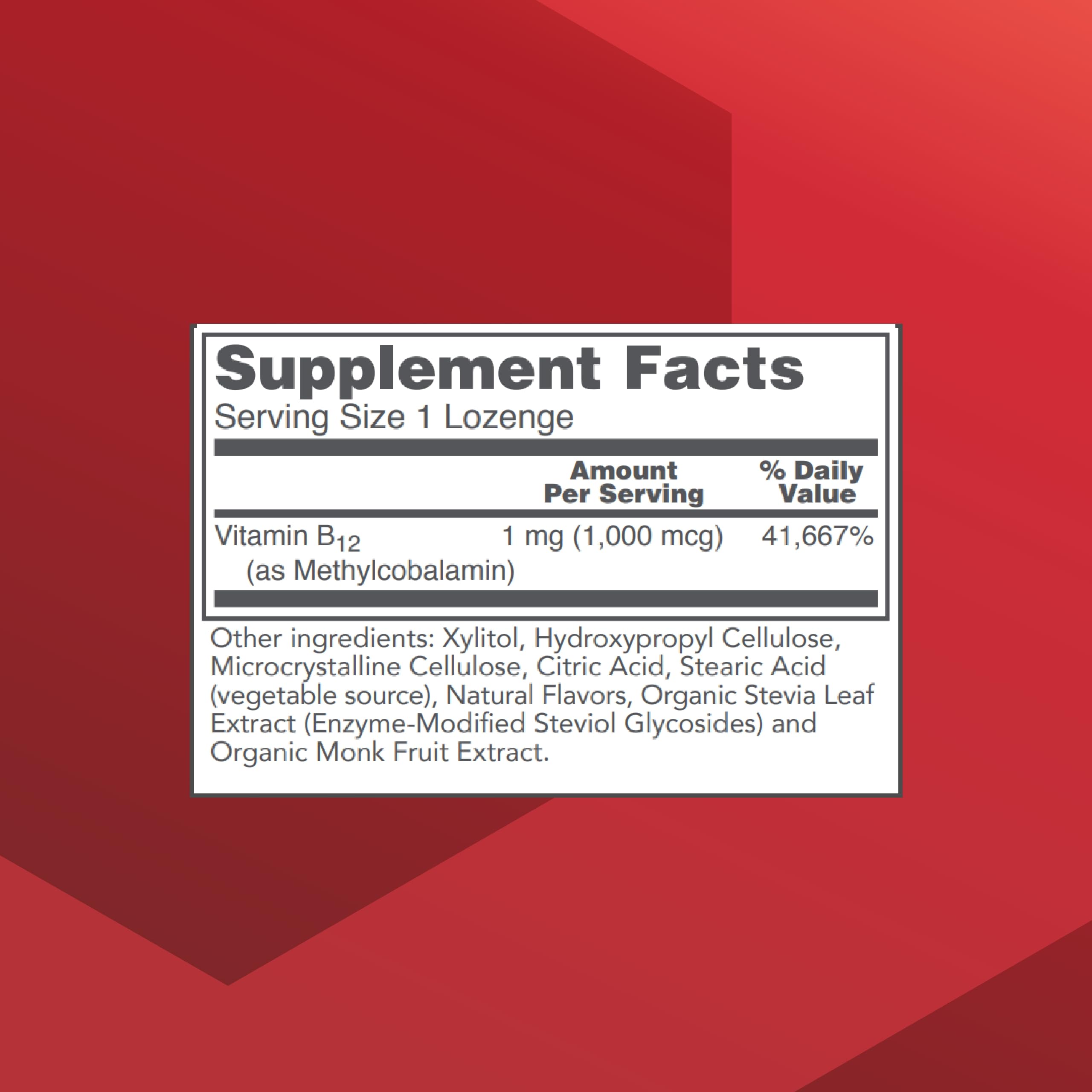 PROTOCOL FOR LIFE BALANCE Methyl B12 – flacon et pastilles, dose 1000 mcg.