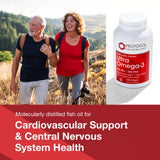 Étiquette Protocol Ultra Omega-3: sans OGM et halal.