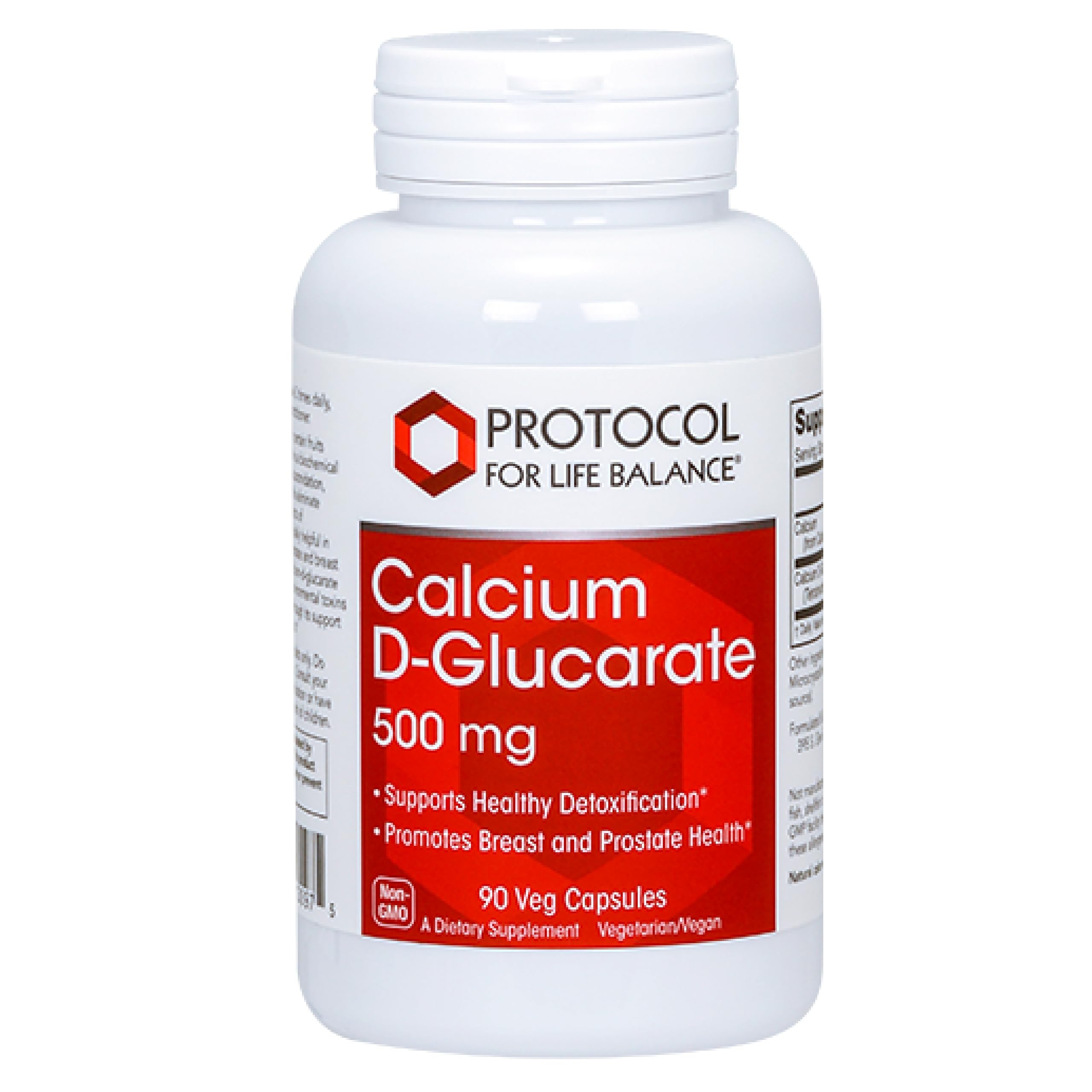 PROTOCOL FOR LIFE BALANCE Calcium D-Glucarate capsules sur flacon, soutien détox potentiel