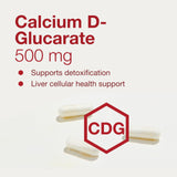 Gros plan sur le flacon PROTOCOL FOR LIFE BALANCE Calcium D-Glucarate, formulation sans OGM