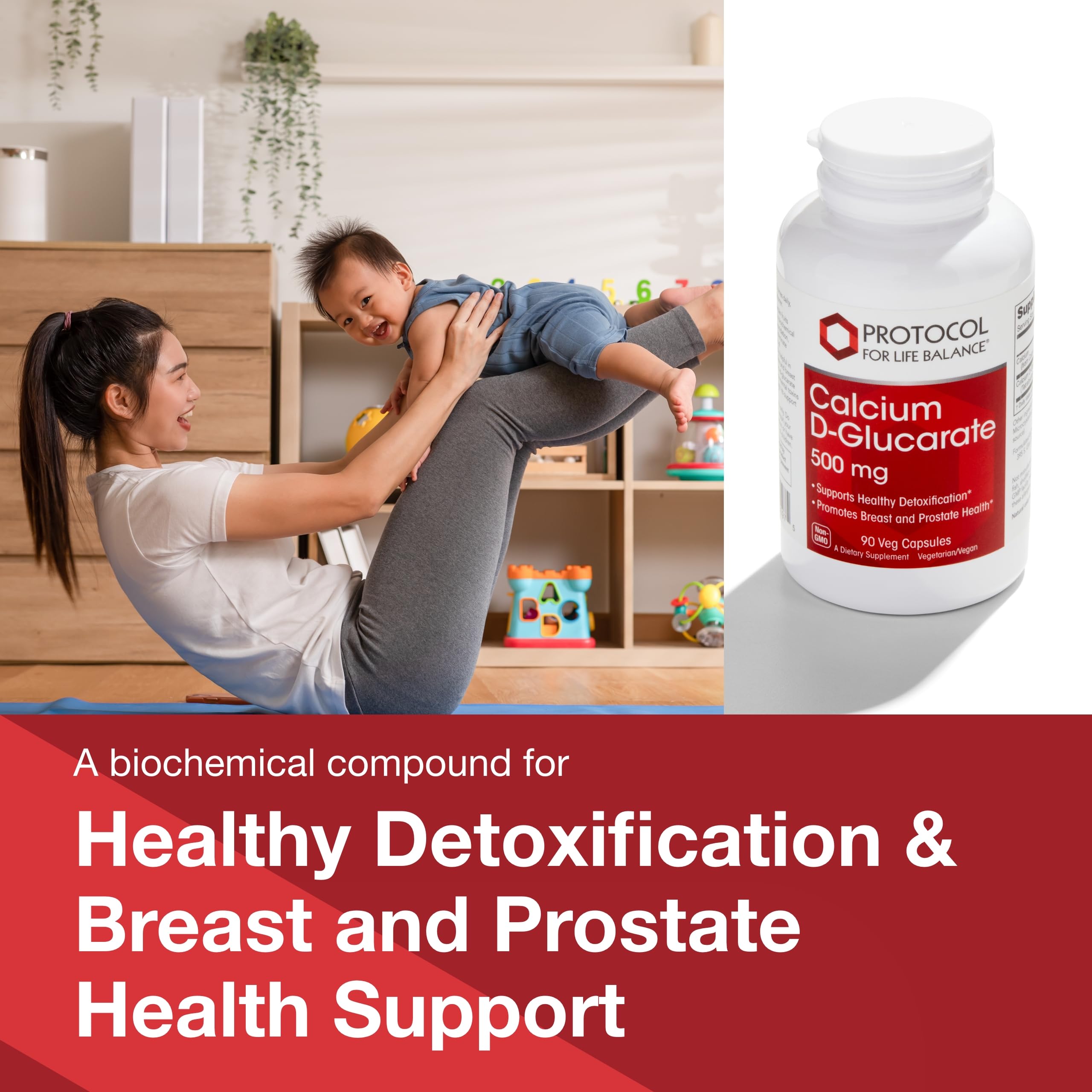 Étiquette PROTOCOL FOR LIFE BALANCE Calcium D-Glucarate, complément sans lait