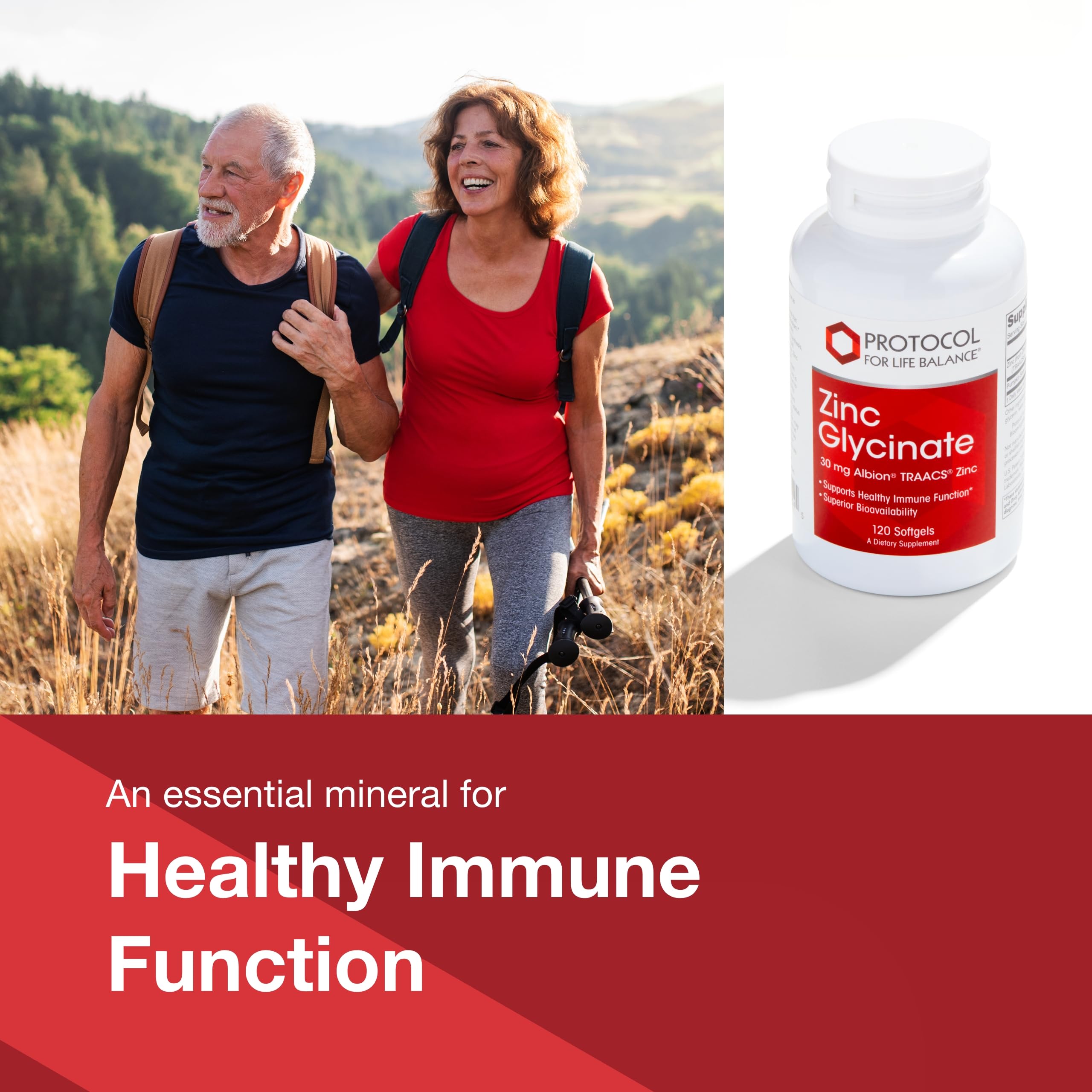 Étiquette Albion TRAACS sur PROTOCOL Zinc Glycinate, traçabilité et qualité.