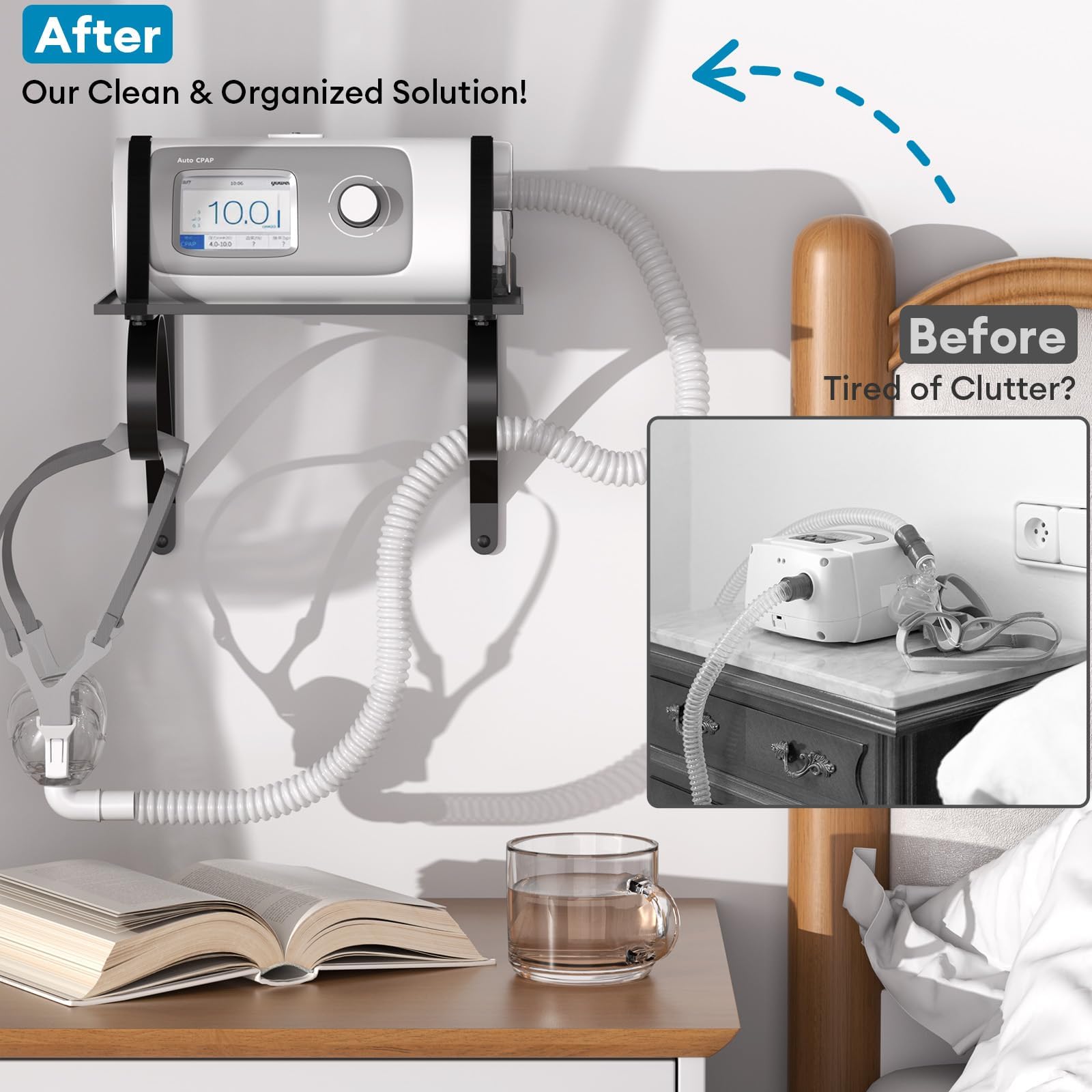ProtoRack: base ventilée CPAP, meilleure circulation d'air et réduction de chaleur.