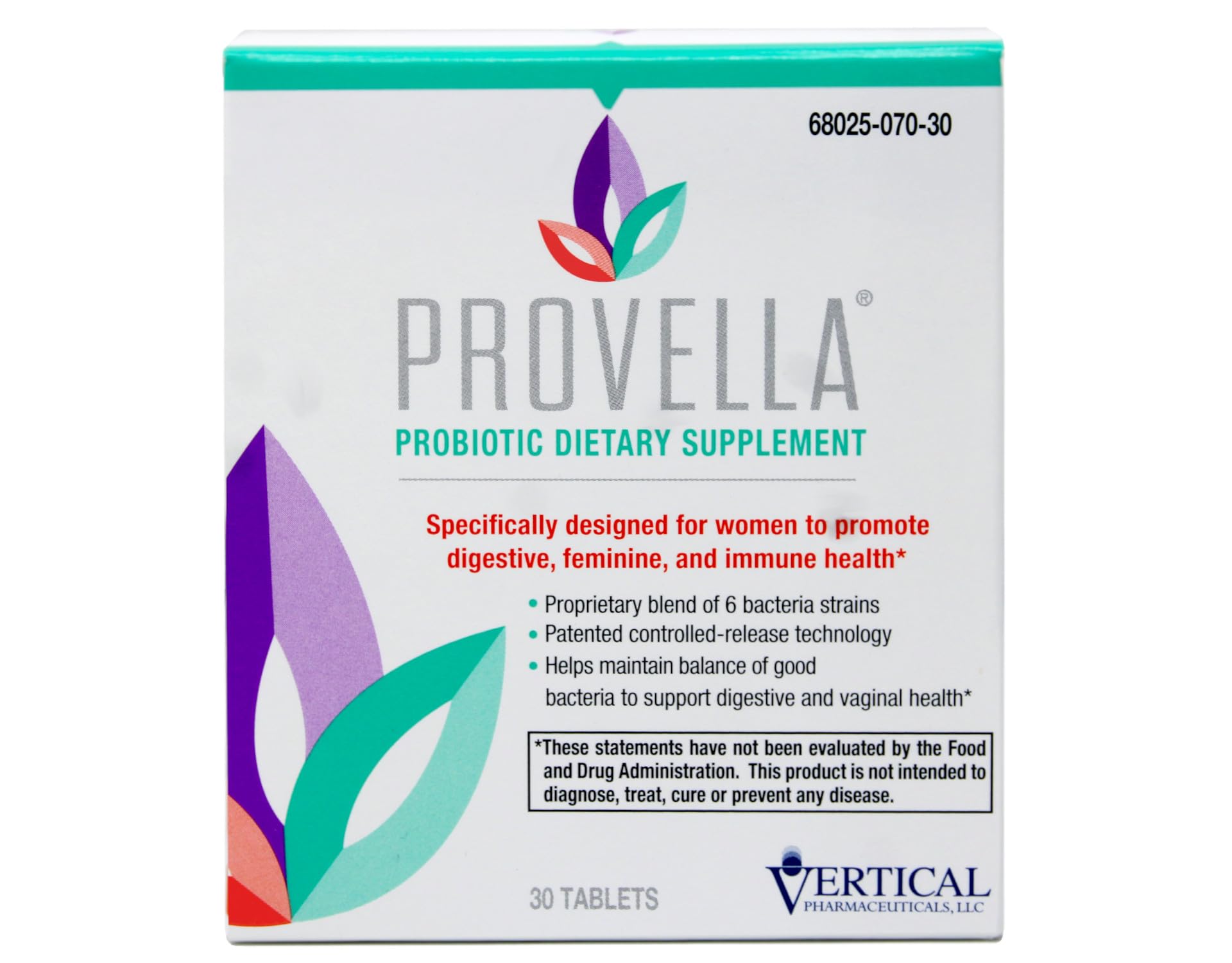 Provella, bouteille probiotiques quotidiens, soutient l'équilibre digestif et féminin.