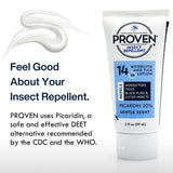 Application sur la peau avec Proven Lotion antimoustiques, pratique et légère.