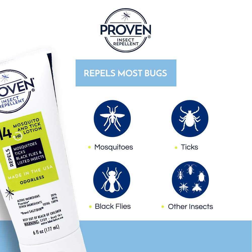 Proven Lotion répulsive d'insectes, texture non collante qui pénètre rapidement