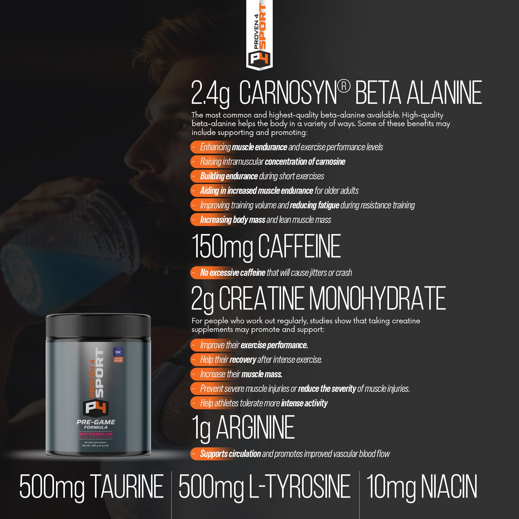 Schéma beta-alanine et créatine, soutien endurance.