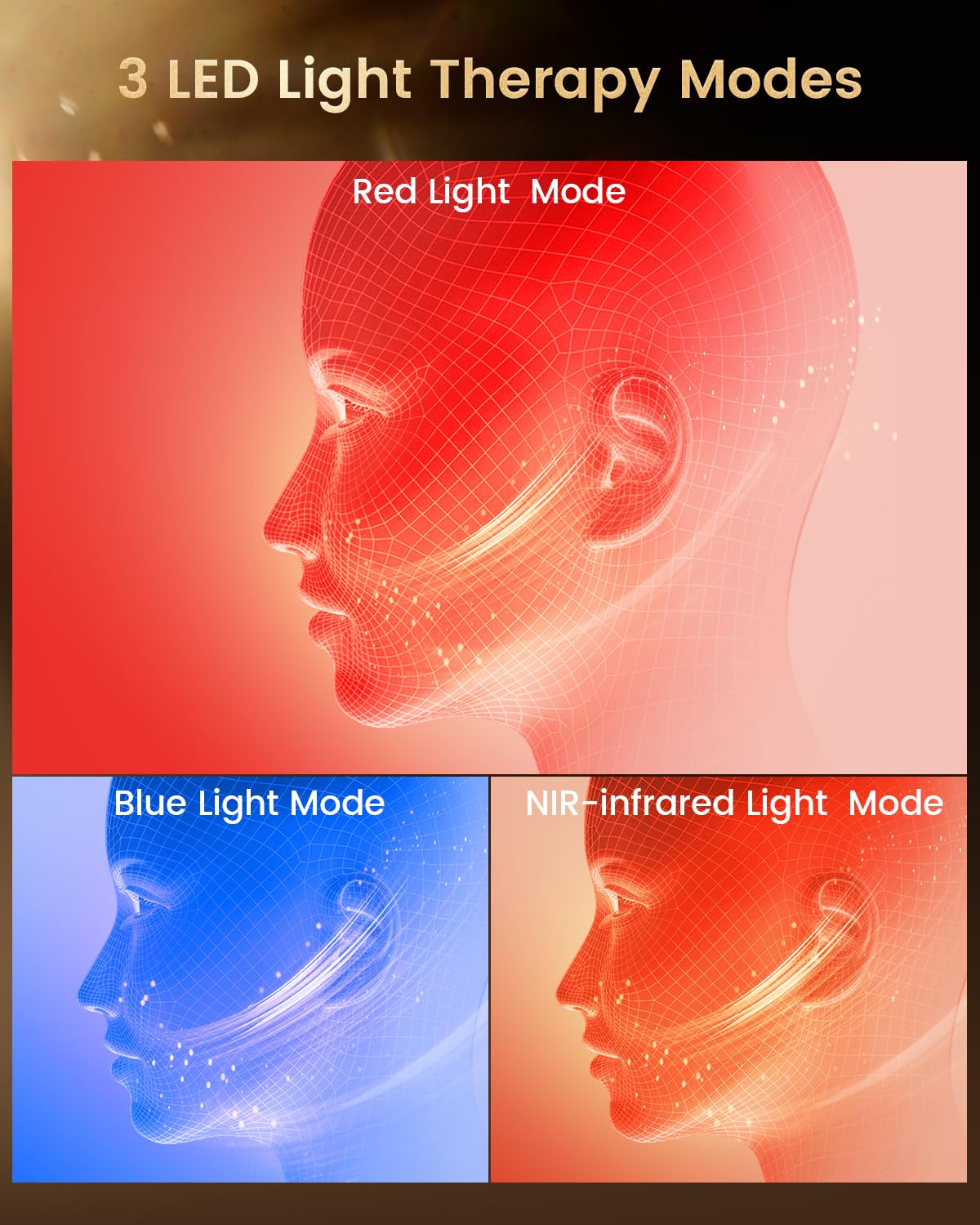 PRUNGO masque diodes lumineuses bleu pour un entretien ciblé