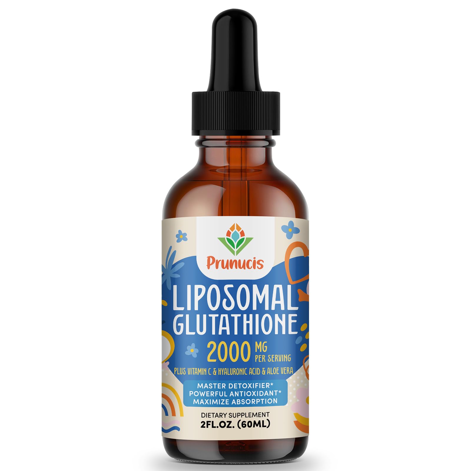Prunucis Glutathion Liposomal 2000mg — flacon prêt à l’emploi pour soutien antioxydant.