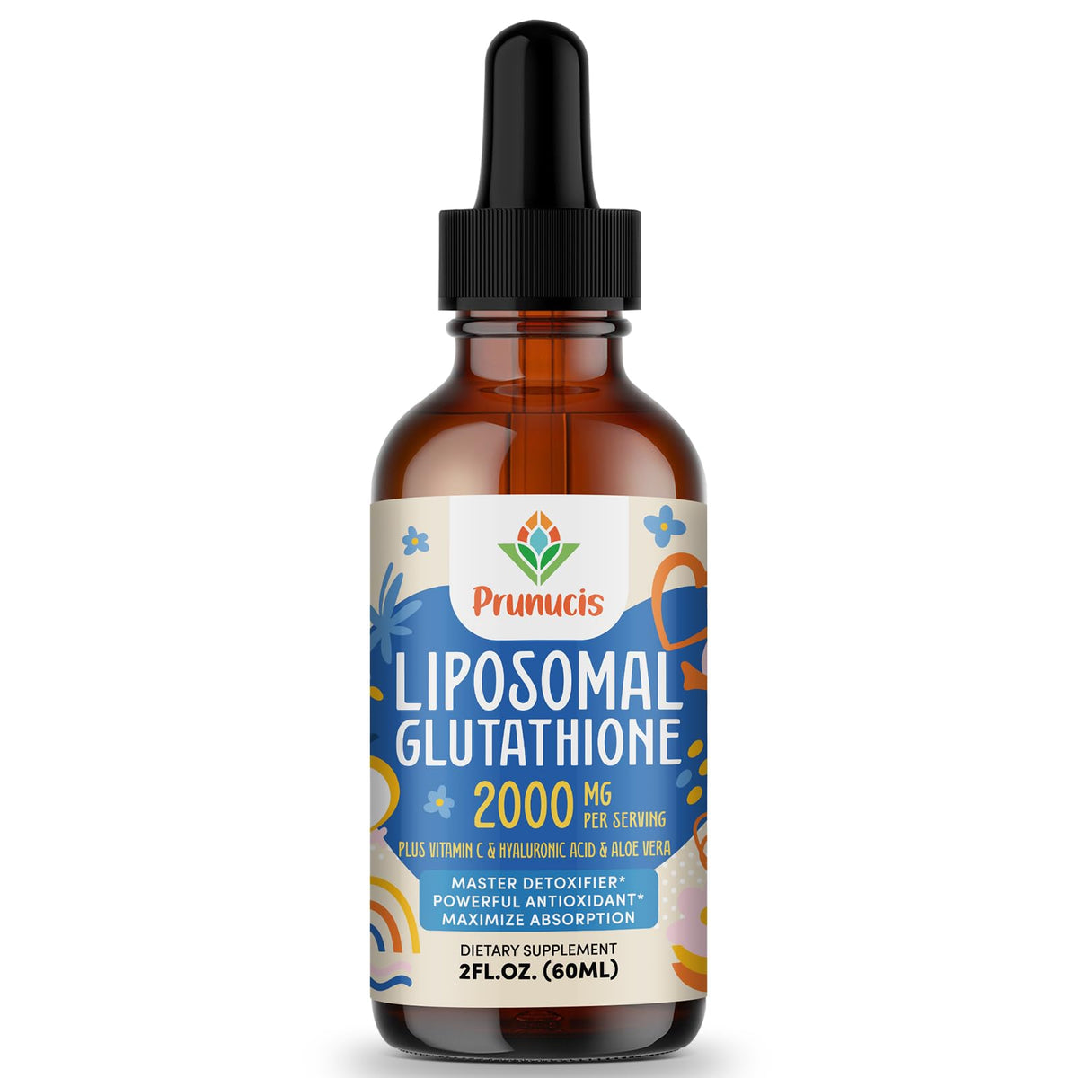 Prunucis Glutathion Liposomal 2000mg — flacon prêt à l’emploi pour soutien antioxydant.
