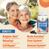Prunucis glutathione liposomal — emballage de 180 gélules molles, format pratique.