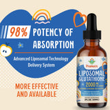 Liquide clair Prunucis Glutathion Liposomal, texture fluide.