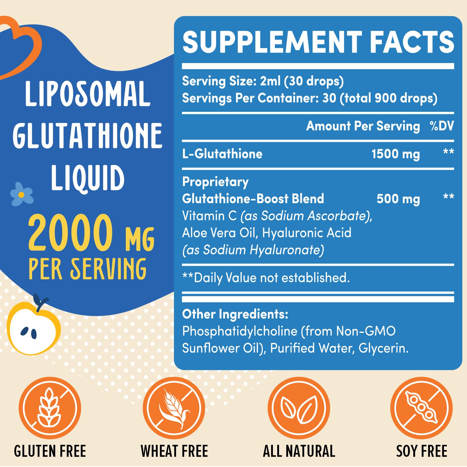 Goutte-doseuse Prunucis Glutathion Liposomal pour doser facilement.
