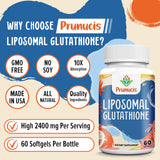 Prunucis glutathione liposomal — technologie liposomale favorisant l'absorption cellulaire.