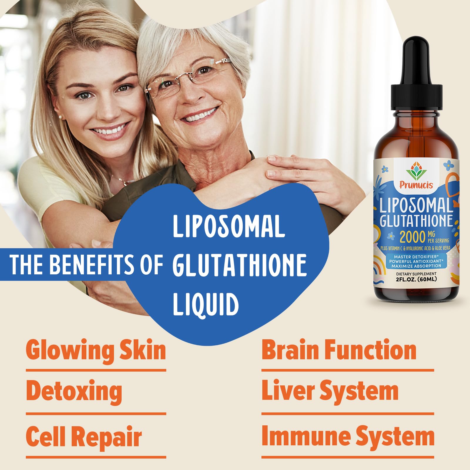 Intégration facile dans votre routine quotidienne avec Prunucis Glutathion Liposomal.