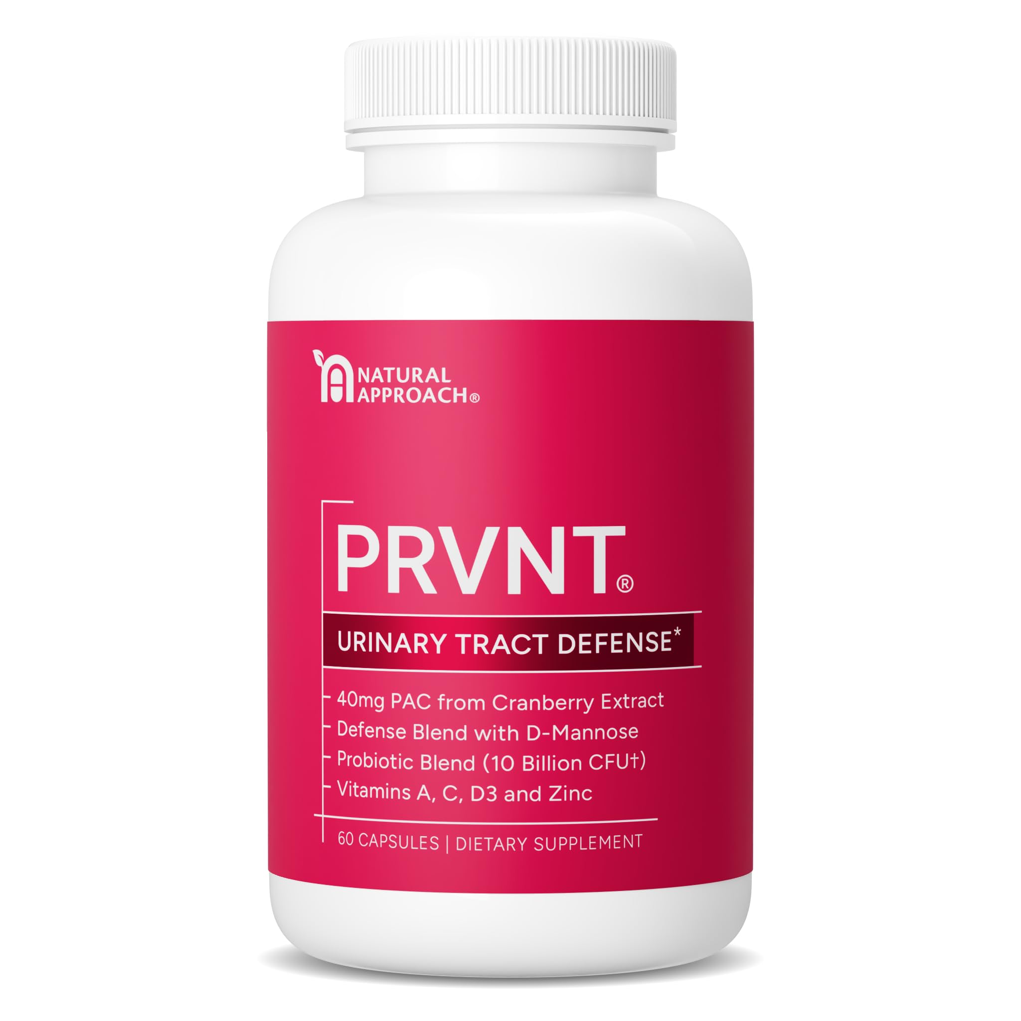 PRVNT - bouteille DéFense Urinaire montrant le packaging et le design, soutien quotidien potentiel.