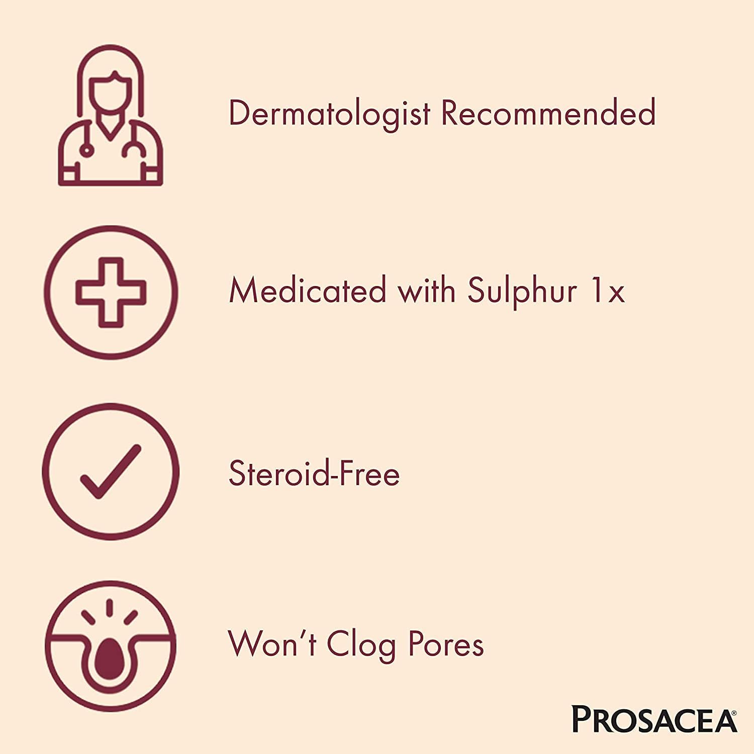 Psoriasin Prosacea Gel absorption rapide sans film gras.