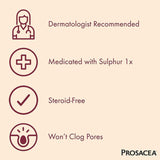Psoriasin Prosacea Gel absorption rapide sans film gras.
