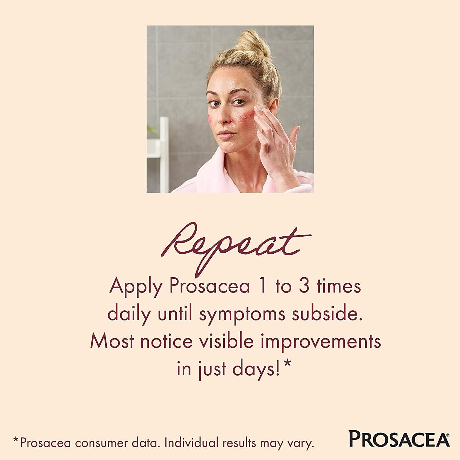 Psoriasin Prosacea Gel texture légère et absorption rapide.