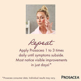 Psoriasin Prosacea Gel texture légère et absorption rapide.