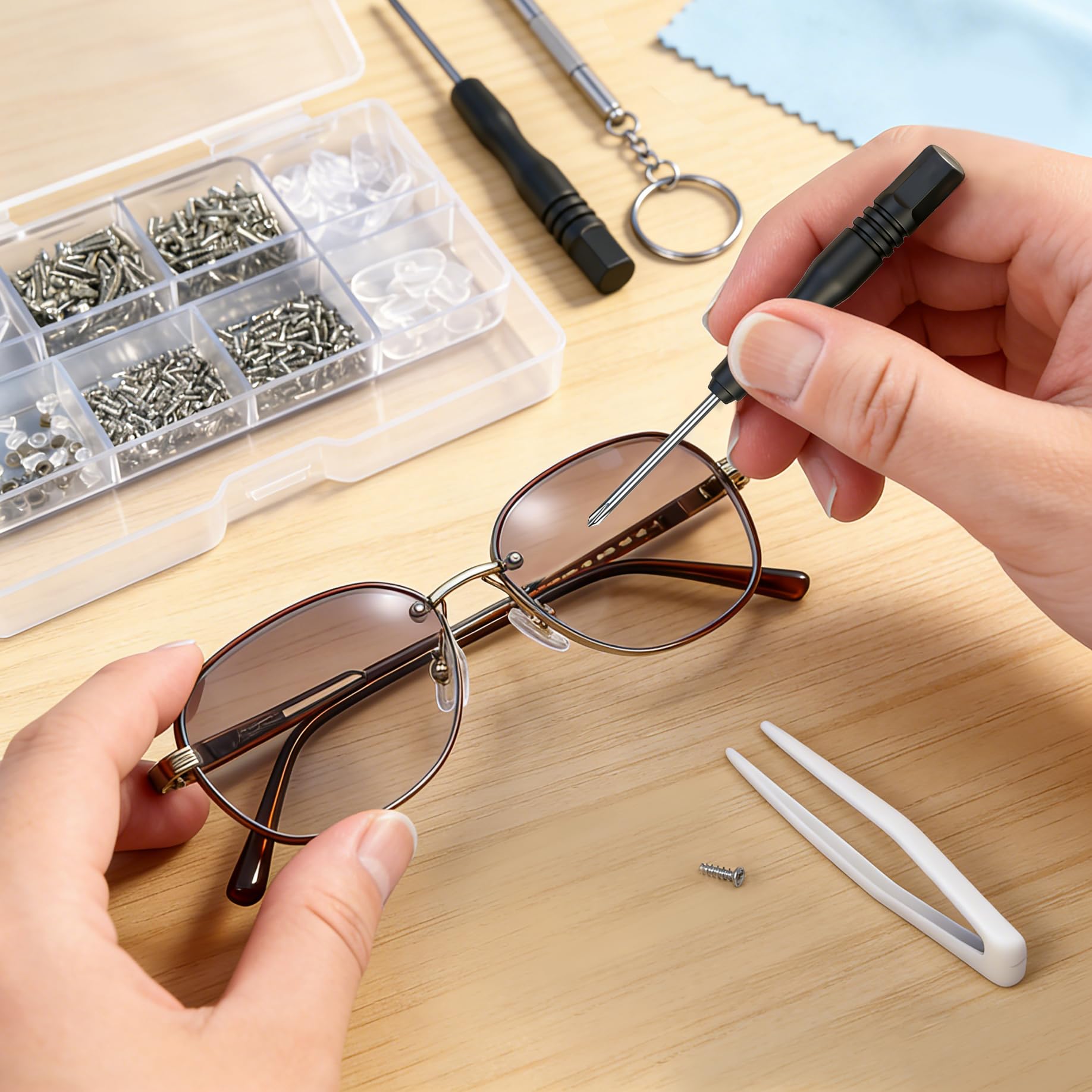 PTSLKHN tournevis-lunettes, outil pratique pour serrer les vis chez soi.