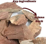 PUB Organics poudre d'écorce d'arjuna, texture fine pour infusion.