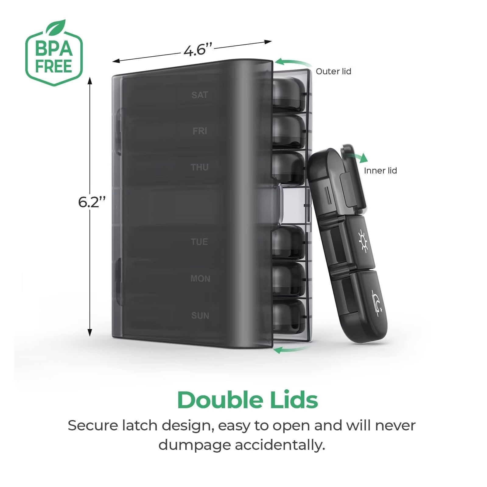 PULIV couvercles sécurisés double protection évitent les déversements.