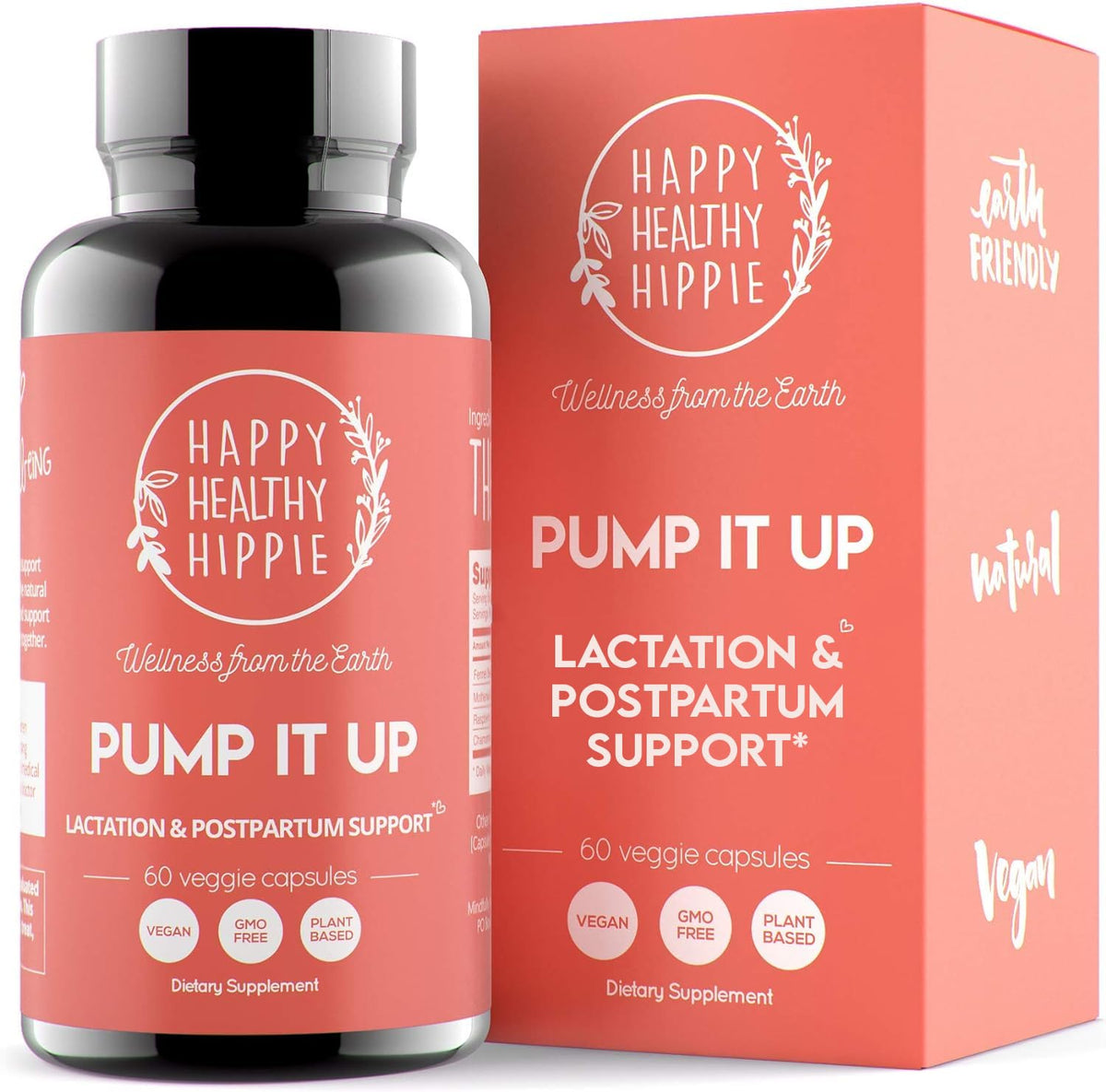 Pump It Up par Happy Healthy Hippie : boîte 60 gélules prête à soutenir l'allaitement