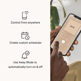 Compatibilité avec Alexa et Google Home pour commande vocale.