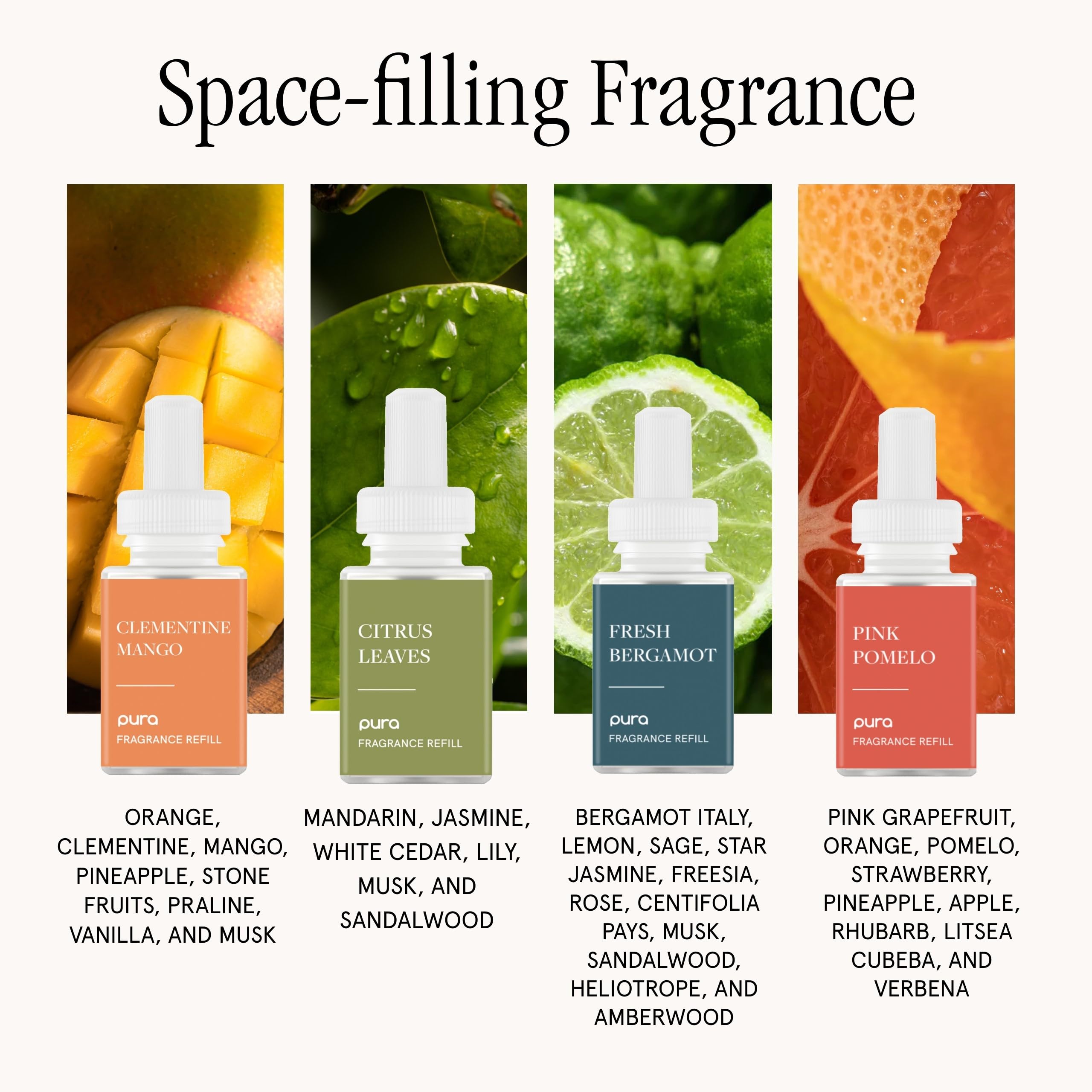 Pura 4 diffuseur Clementine Mango offre une atmosphère fruitée et vivifiante