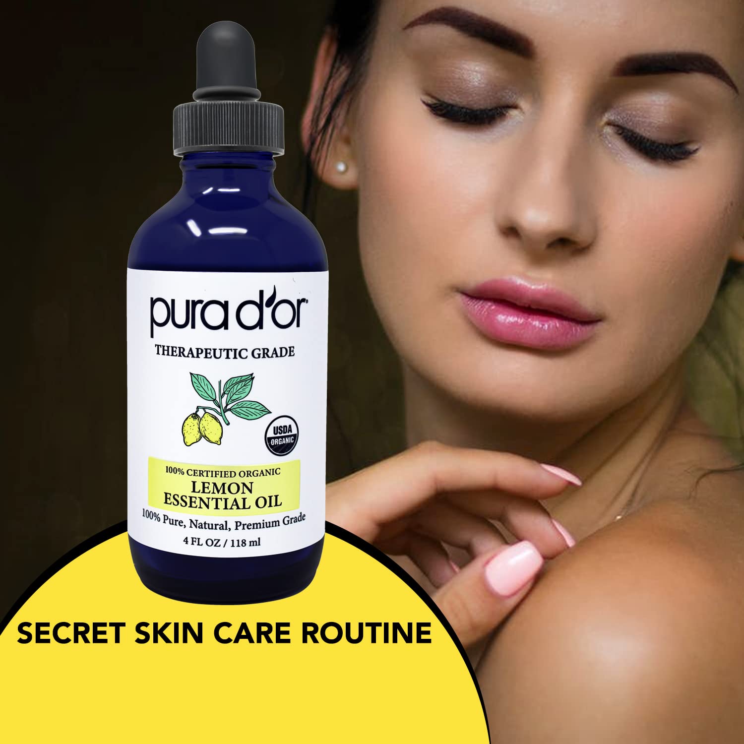 PURA D'OR huile citron, cheveux propres, élimine résidus et graisse