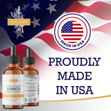 Produit fabriqué aux États-Unis, Arnica Pura Herba, extrait liquide de qualité.