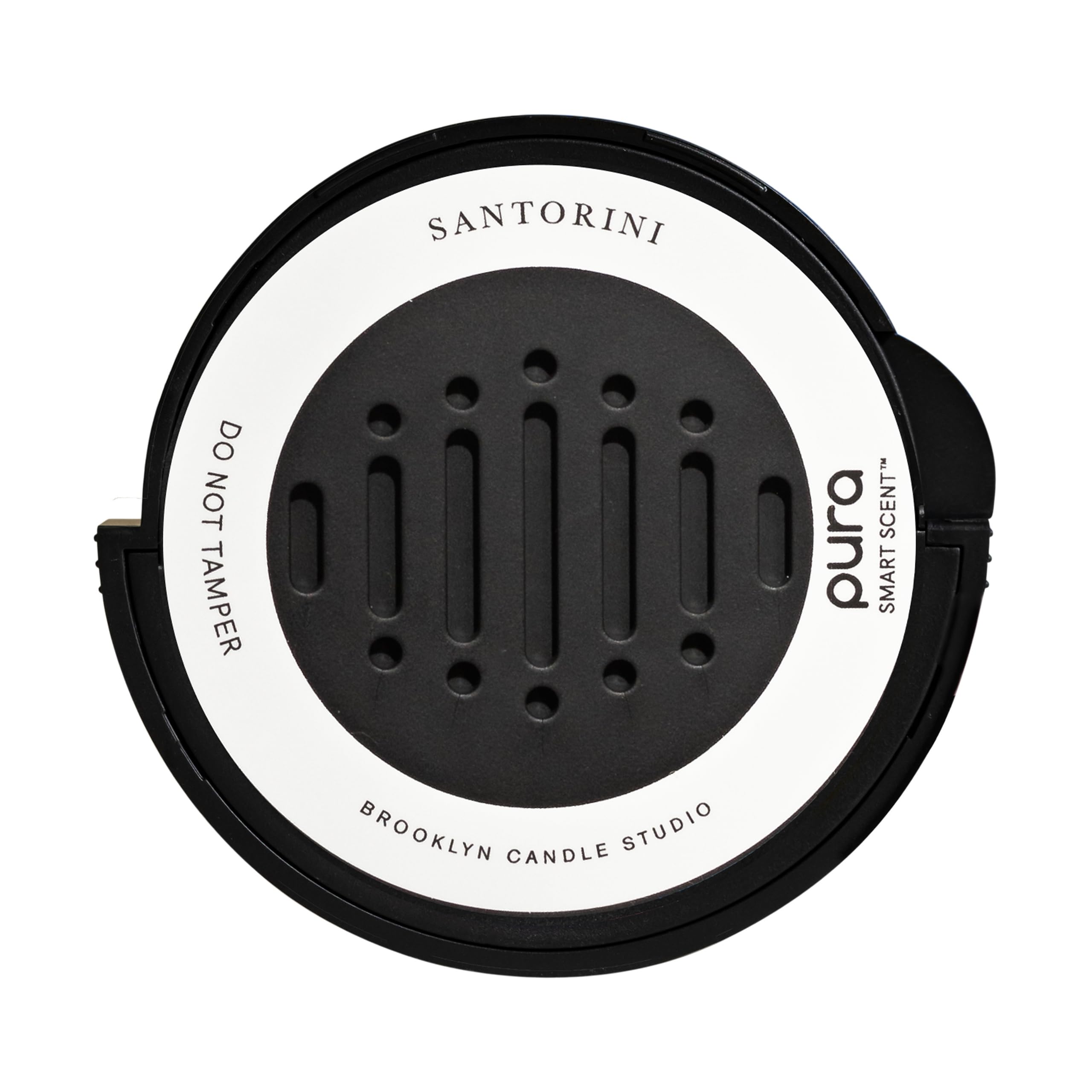 Pura Santorini emballage élégant pour diffuseur auto, prêt à offrir une expérience olfactive.