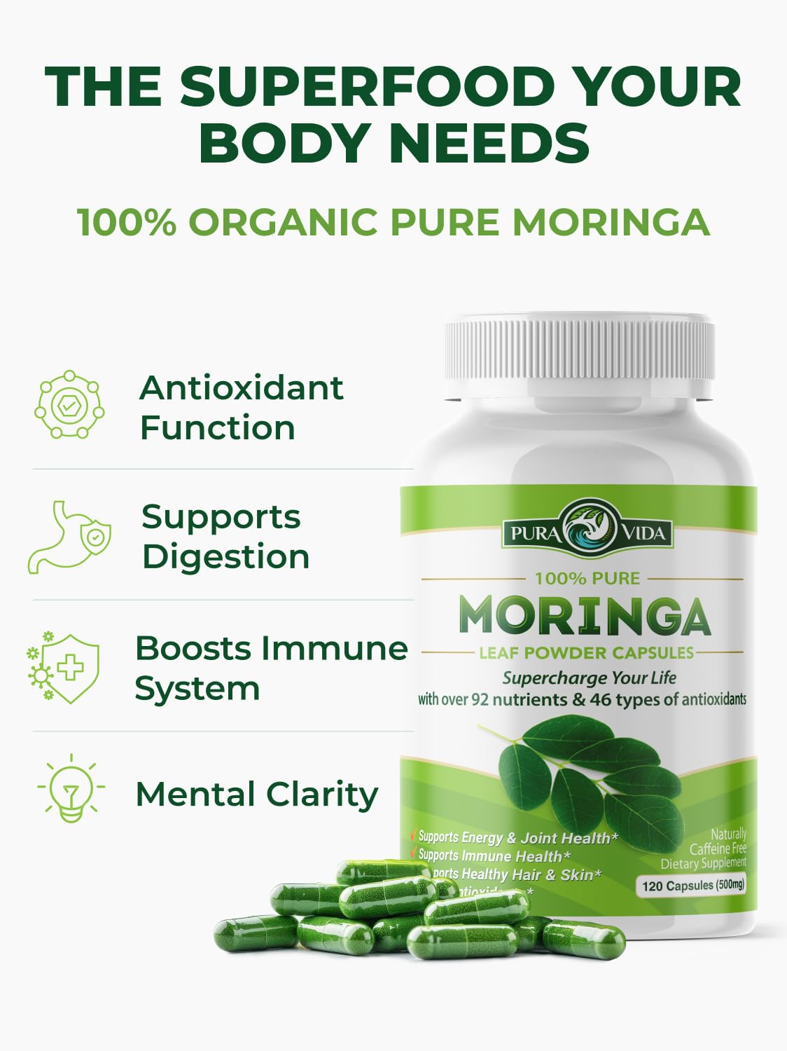 PURA VIDA MORINGA: certification biologique, engagement durable et respect des producteurs.