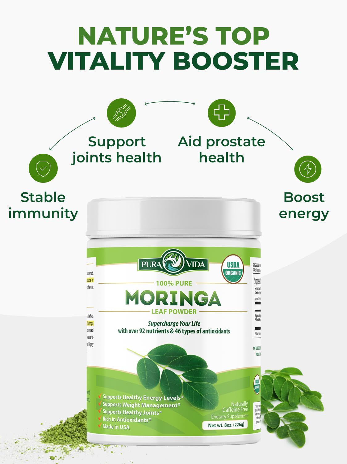 Préparer une infusion ou un thé avec PURA VIDA MORINGA aromatique et apaisant.