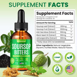 Purafina Soursop Bitters: feuilles de graviola visibles pour l’authenticité.