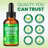 Purafina Soursop Bitters: service avec eau pour hydratation facile.
