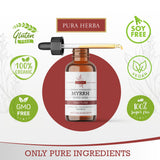 Pura Herba Étiquette de bouteille biologique inspirant confiance.