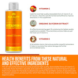 Bouteille PURALITY HEALTH Vitamine C liquide, format pratique pour 15 jours.