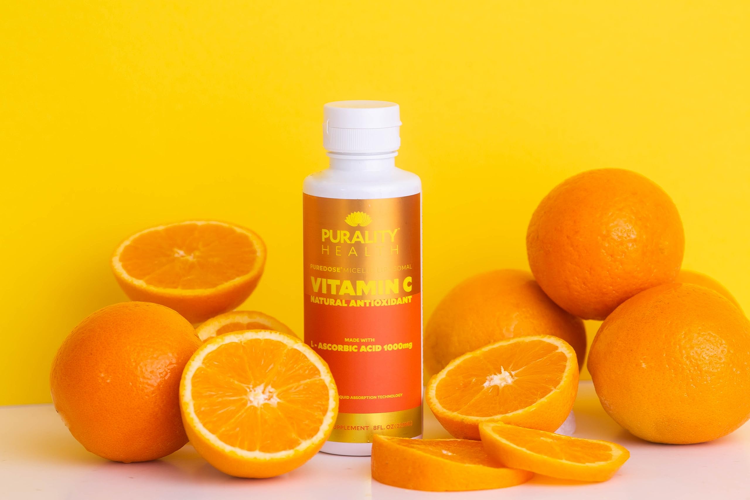 Mélange dans smoothie ou jus avec PURALITY HEALTH vitamine C.