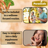 Puranicals Ashwagandha Premium, sans OGM et sans gluten.