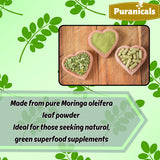 Puranicals Moringa Premium – Tableau nutritionnel lisible sur l'emballage.