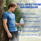 Puravita Magnesium Complex – étiquette claire montrant les 7 formes de magnésium.