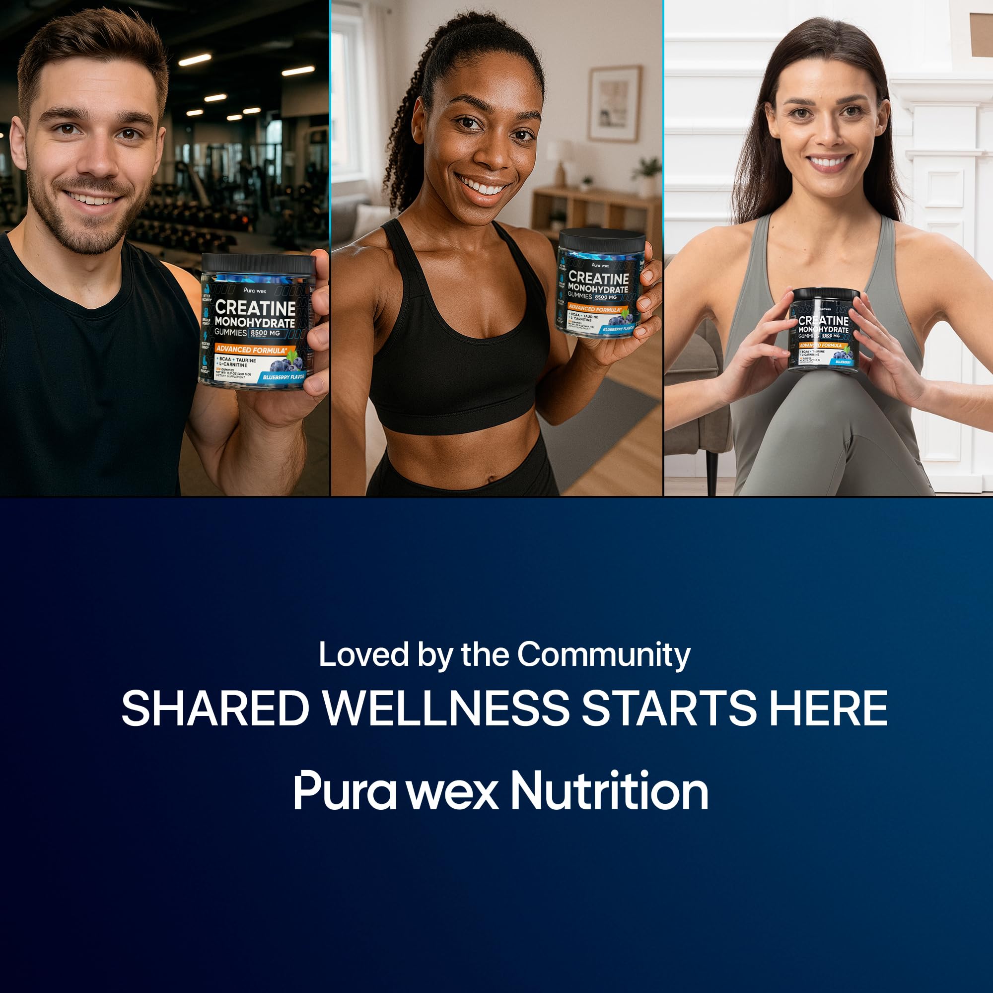 PURA WEX NUTRITION – boîte 120 gommes, rangement pratique