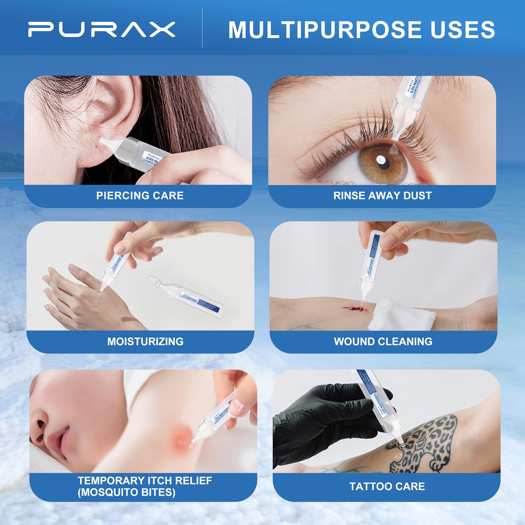 PURAX solution-isotonique-multiusage : format portable pour toute la famille