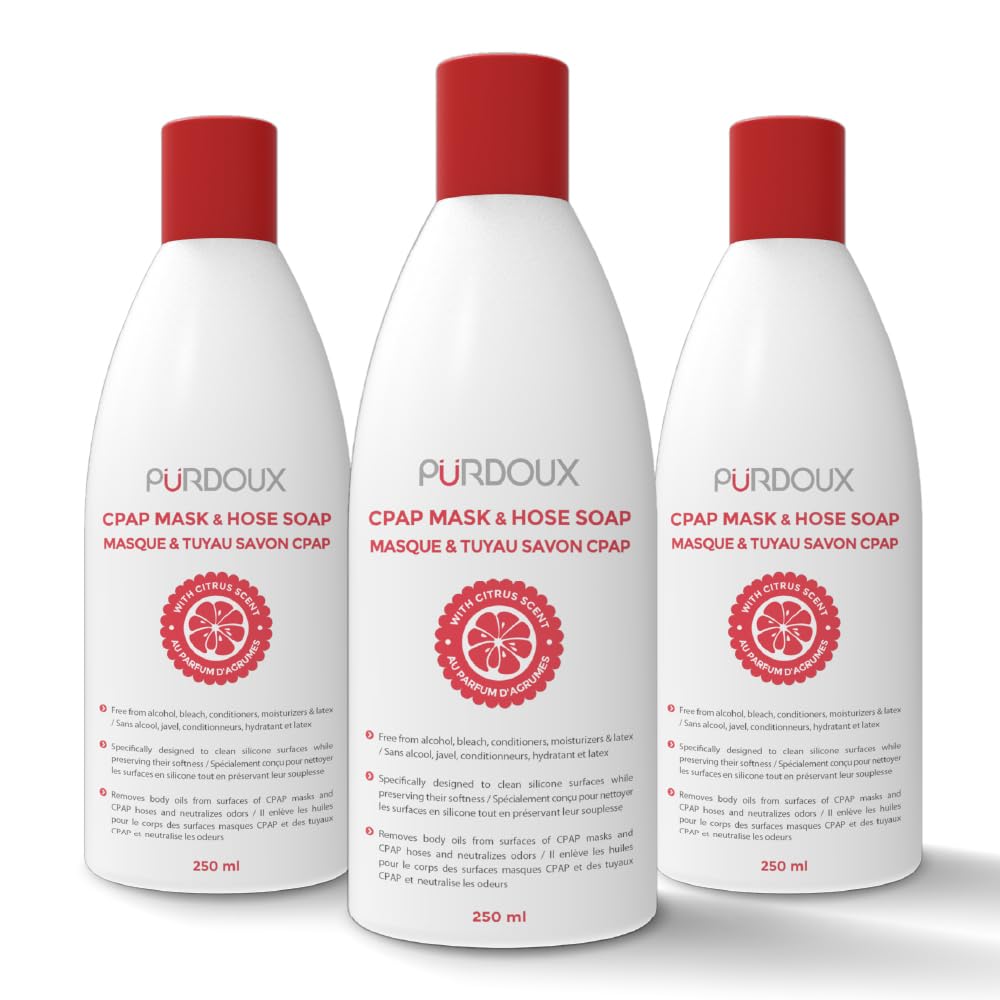 Purdoux CPAP: bouteille pamplemousse-citron pour nettoyer masque et tuyau